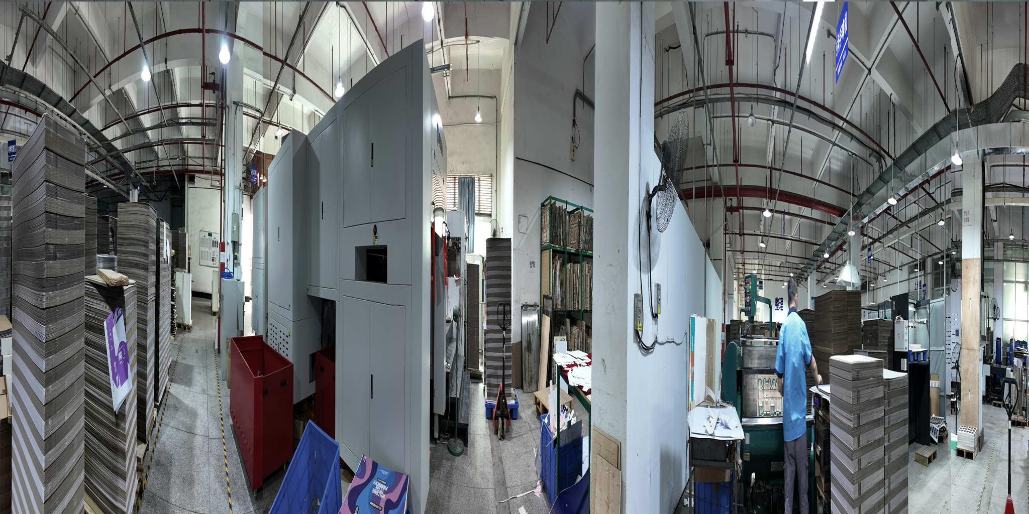Automatic flatbed die-cutting production line